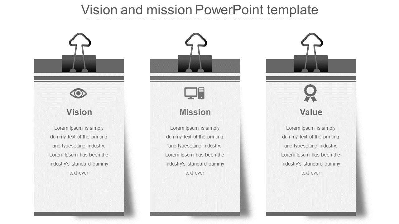 Free - Vision And Mission PowerPoint Template And Google Slides  